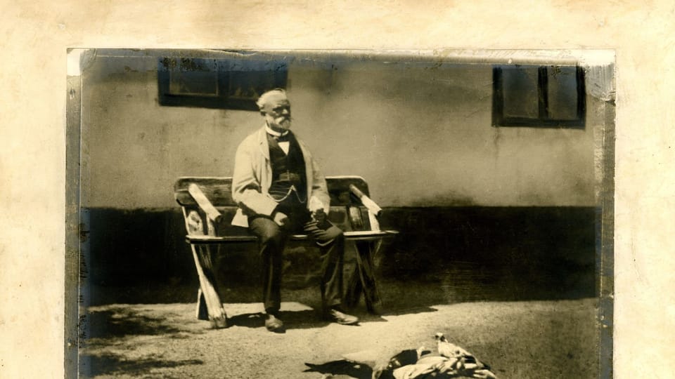 Antonín Dvořák with the pigeons | Photo: Exhibition 'Antonín Dvořák - Inspiration by nature'/National Museum Antonín Dvořák with the pigeons | Photo: Exhibition 'Antonín Dvořák - Inspiration by nature'/National Museum