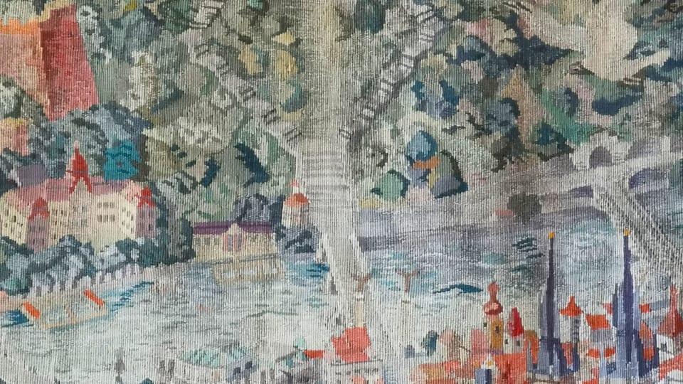 Stalin's memorial at Letná on Cyril Bouda's tapestry | Photo: Petr Lukeš,  Radio Prague International