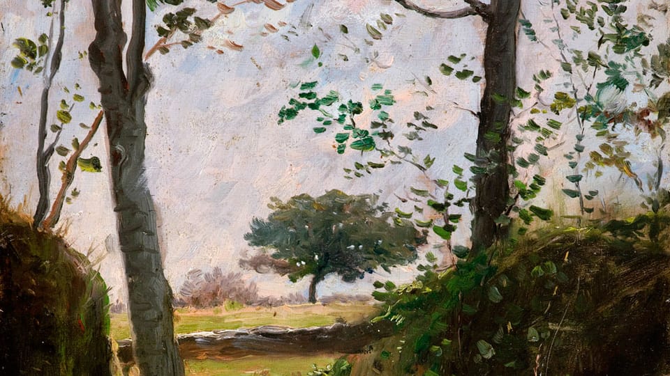 Václav Brožík,  'The edge of the wood',  source: public domain