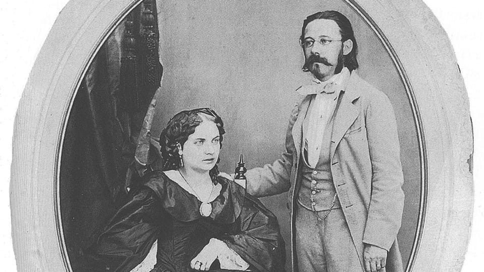 Bedřich Smetana with his wife Bettina in 1860 | Photo: Wilhelm Rupp,  Wikimedia Commons,  public domain
