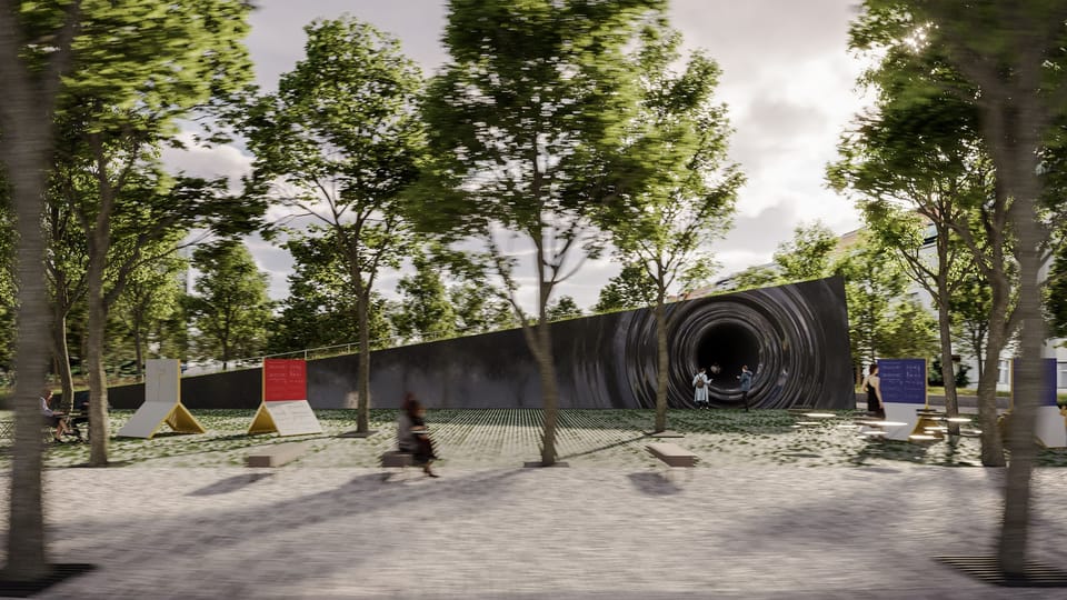 Visualisation of the new monument commemorating Prague Uprising | Photo: RSAA/ ZAN studio Visualisation of the new monument commemorating Prague Uprising | Photo: RSAA/ ZAN studio