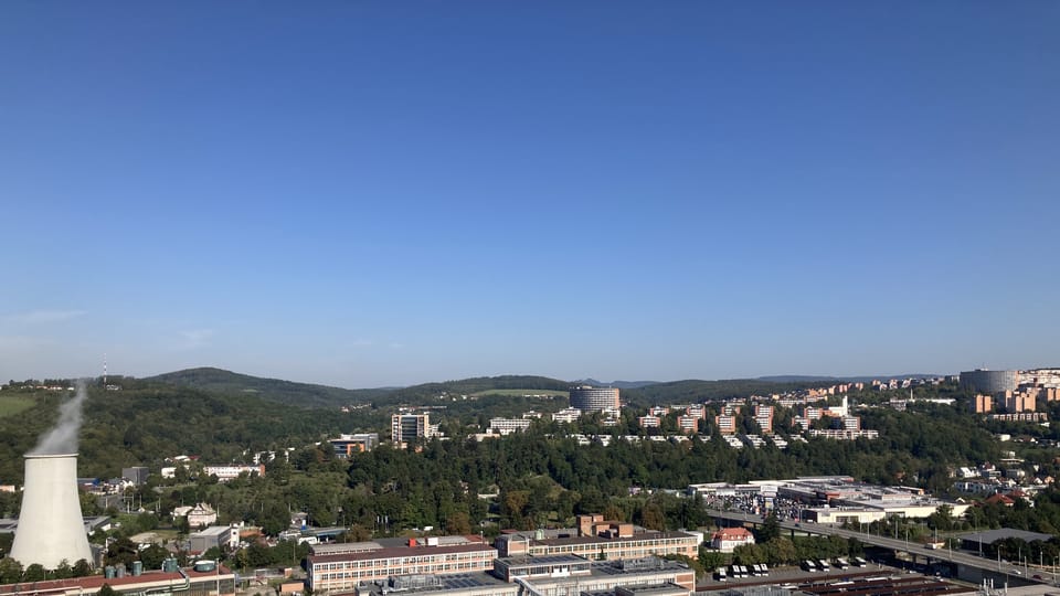View from the Baťa skyscraper on the city of Zlín | Photo: Olga Vasinkevič, Radio Prague International View from the Baťa skyscraper on the city of Zlín | Photo: Olga Vasinkevič, Radio Prague International