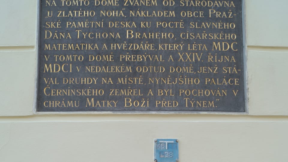 Tycho Brahe lived at one time in the house "At the Golden Roc",  photo: Czech - Radio - Radio Prague International