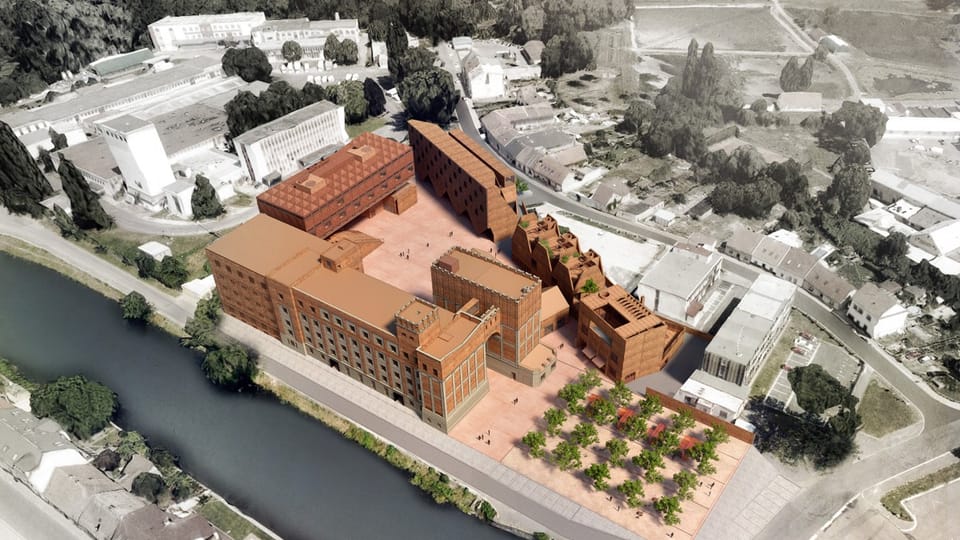 Visualisation of the transformation of the Automatic Mills | Source: Šépka Architekti Visualisation of the transformation of the Automatic Mills | Source: Šépka Architekti