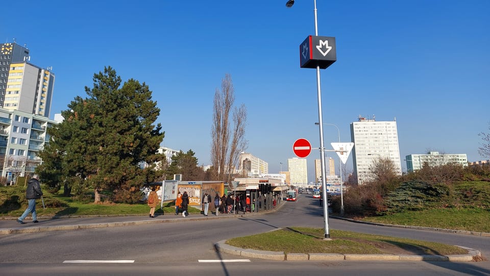 Entrance to the Háje metro station | Photo: Paul-Henri Perrain, Radio Prague International Entrance to the Háje metro station | Photo: Paul-Henri Perrain, Radio Prague International