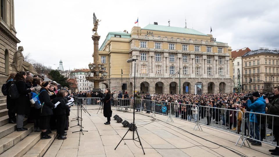 Student choir | Photo: René Volfík, iROZHLAS.cz Student choir | Photo: René Volfík, iROZHLAS.cz
