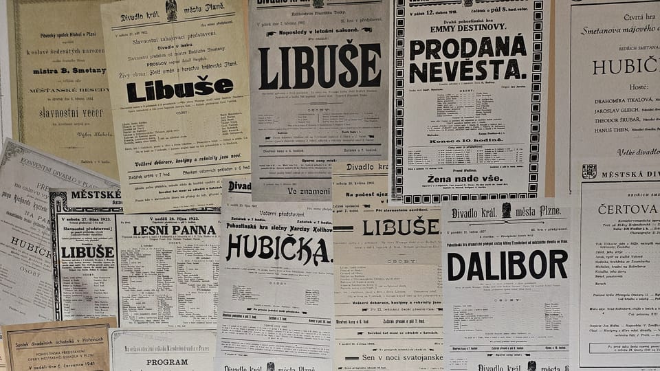 Posters for Smetana's operas | Photo: Klára Stejskalová,  Radio Prague International