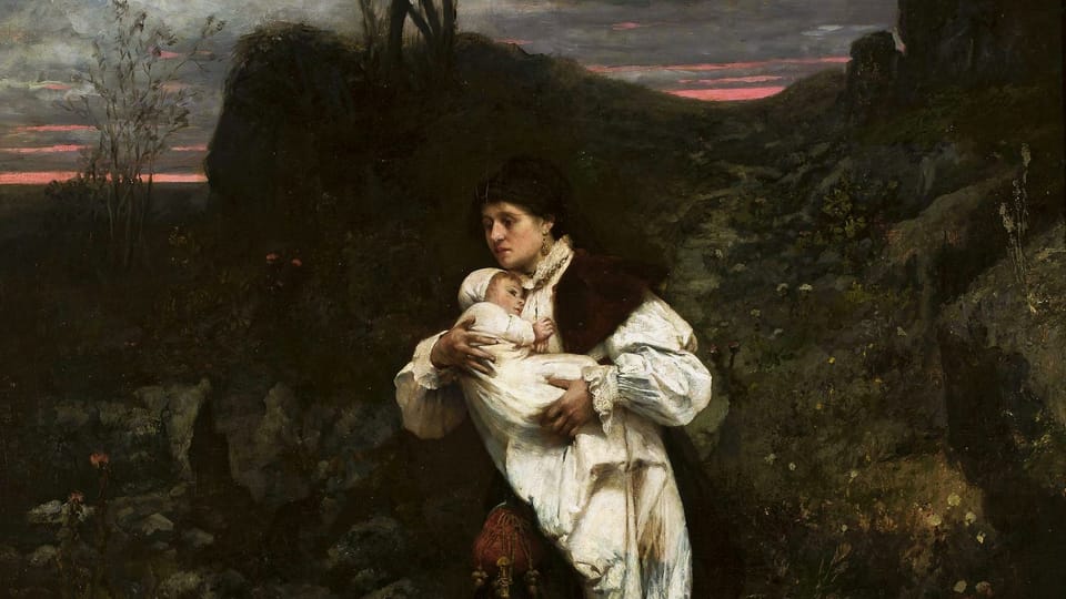 Václav Brožik, 'Woman with the child', source: National museum of Warsaw Václav Brožik, 'Woman with the child', source: National museum of Warsaw