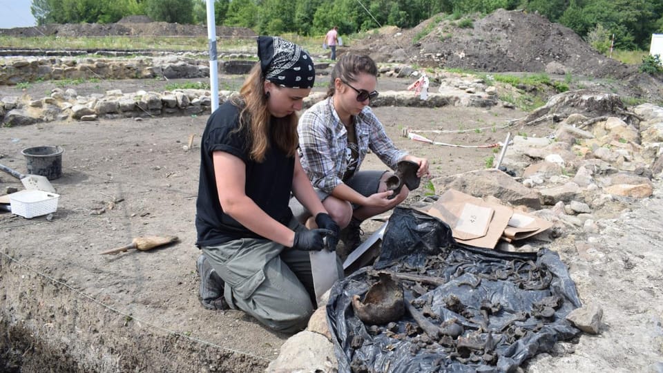 Excavations in Libkovice,  photo: Frederik Velinský / Czech Radio