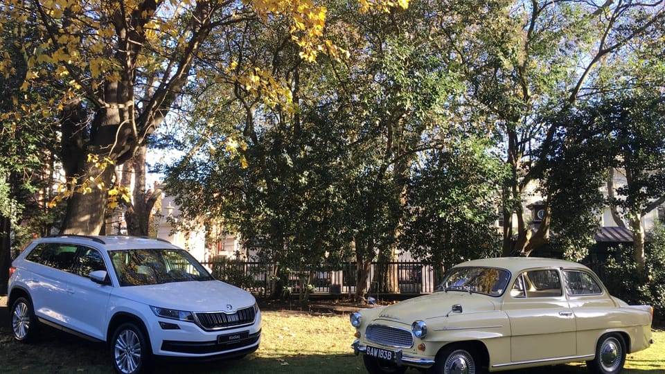 Škoda cars placed temporarily in the grounds of the Czech Embassy, photo: Ian Willoughby Škoda cars placed temporarily in the grounds of the Czech Embassy, photo: Ian Willoughby