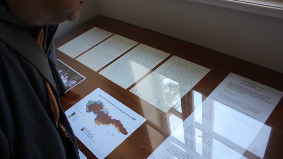 Copy of the Munich Agreement, photo: Štěpánka Budková Copy of the Munich Agreement, photo: Štěpánka Budková