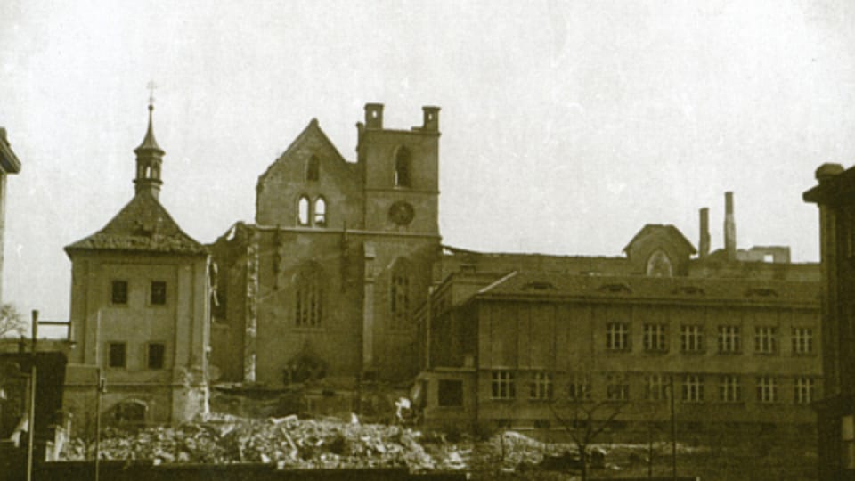 Emauzy Church,  Prague,  February 1945