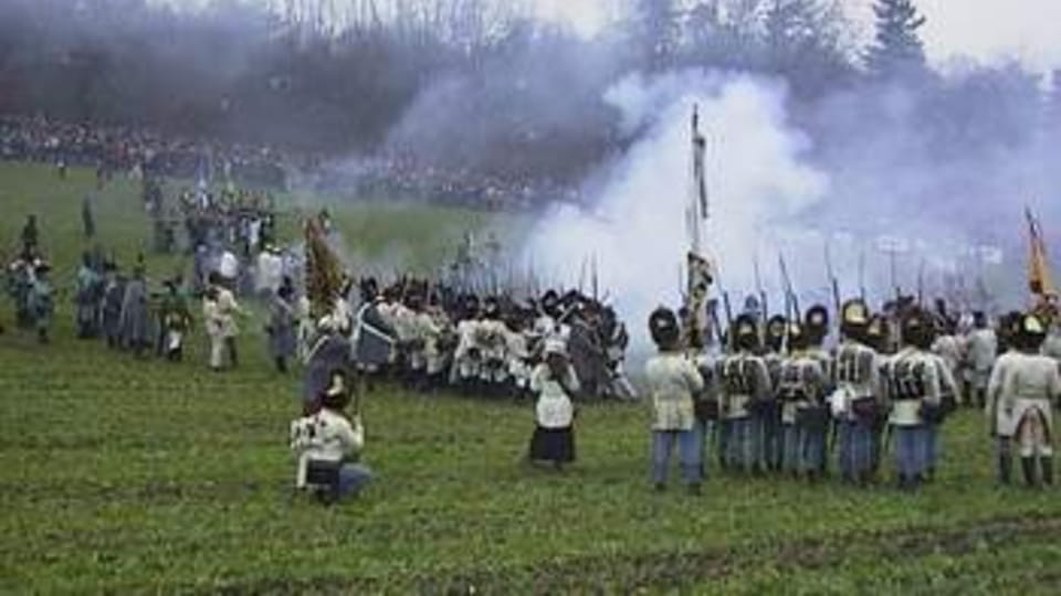 The re-enactment of the Battle of Slavkov The re-enactment of the Battle of Slavkov