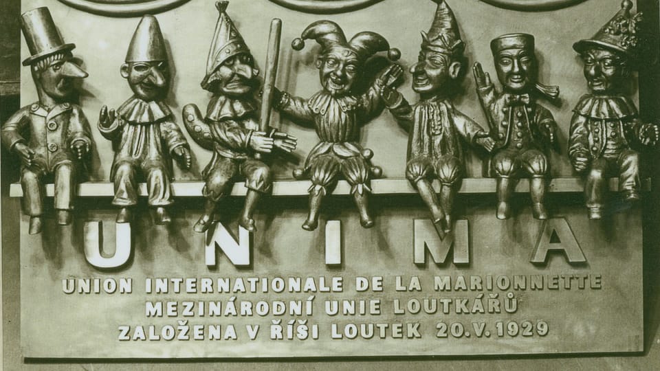A memorial of founding the UNIMA at Realm of Puppets Theater, Prague, photo: Ivana Krennerová / Chrudim Puppetry Museum A memorial of founding the UNIMA at Realm of Puppets Theater, Prague, photo: Ivana Krennerová / Chrudim Puppetry Museum