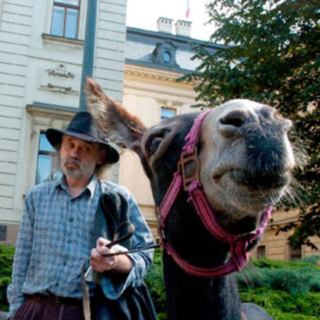 John Bok with donkey Biba, photo: CTK