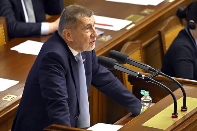 Prime Minister Andrej Babiš during his speech in the Chamber of Deputies | Photo: Kateřina Šulová,  ČTK