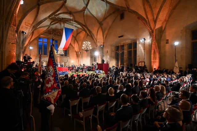 The ceremony marking Czechoslovak Independence Day in the historic Vladislav Hall of Prague Castle | Photo: Zuzana Jarolímková,  iROZHLAS.cz