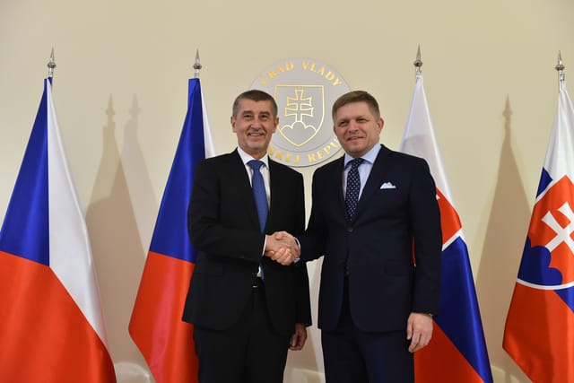 Andrej Babiš with Robert Fico in 2018 | Photo: Office of Czech Government