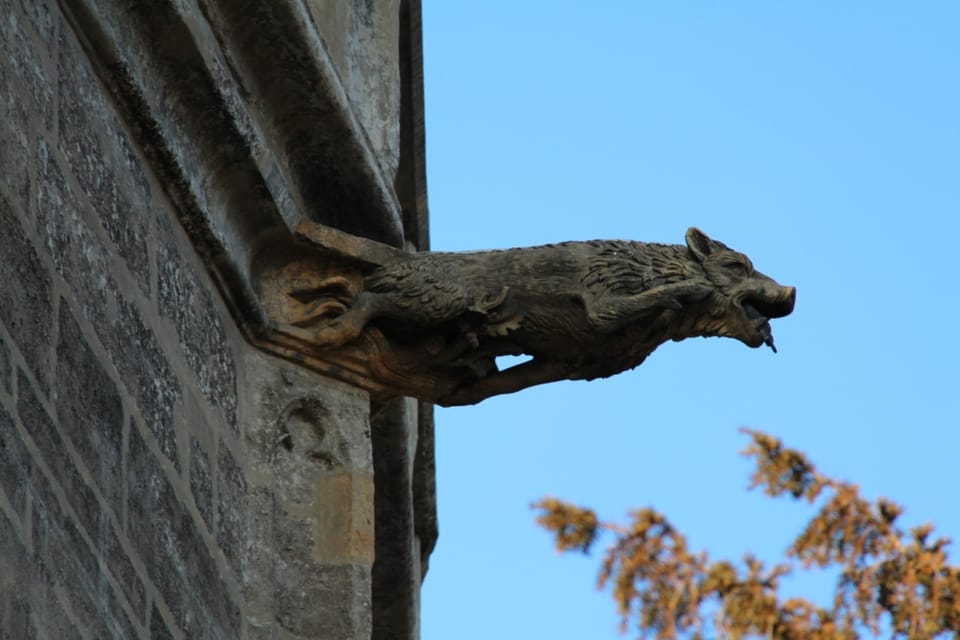 Gargoyle on the temple of St. Barbora in Kutná Hora | Photo: Kateřina Ayzpurvit, Radio Prague International Gargoyle on the temple of St. Barbora in Kutná Hora | Photo: Kateřina Ayzpurvit, Radio Prague International