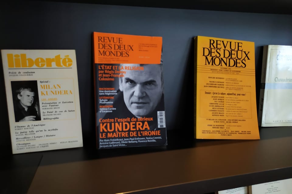 Milan Kundera's library | Photo: Magdalena Hrozínková,  Radio Prague International