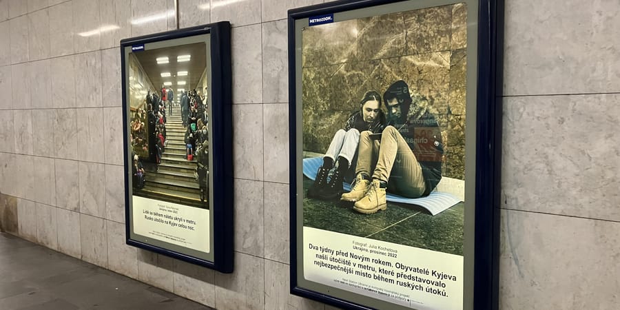 Traveling exhibition brings everyday realities of war in Ukraine to Prague metro commuters - Vimarsana News