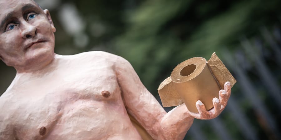 Sculpture of Putin sitting naked on golden toilet goes to auction - Vimarsana News